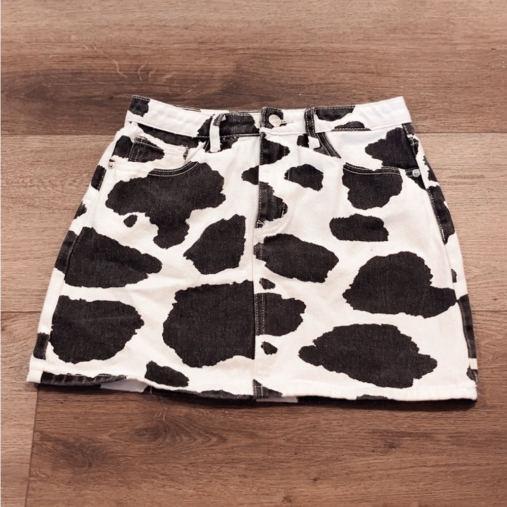 Cow print skirt
